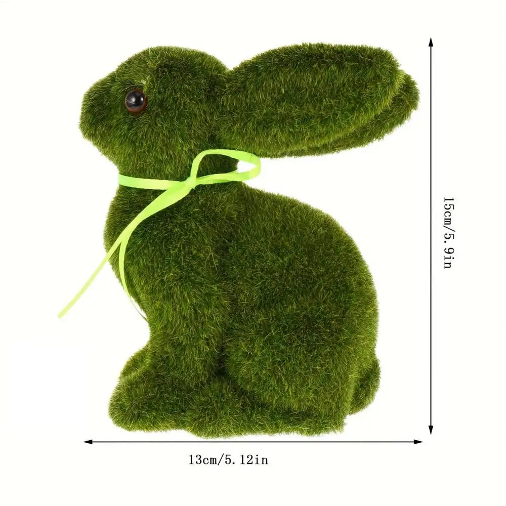 Moss Bunny Easter Rabbit Foam Flocking Garden Decoration Easter Garden Decoration Babs A