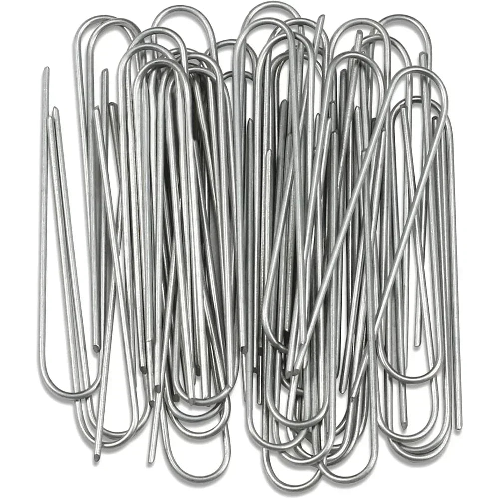 Heavy-Duty U-Type Galvanized Garden Staples & Landscape Stakes Garden Landscape Stakes Babs