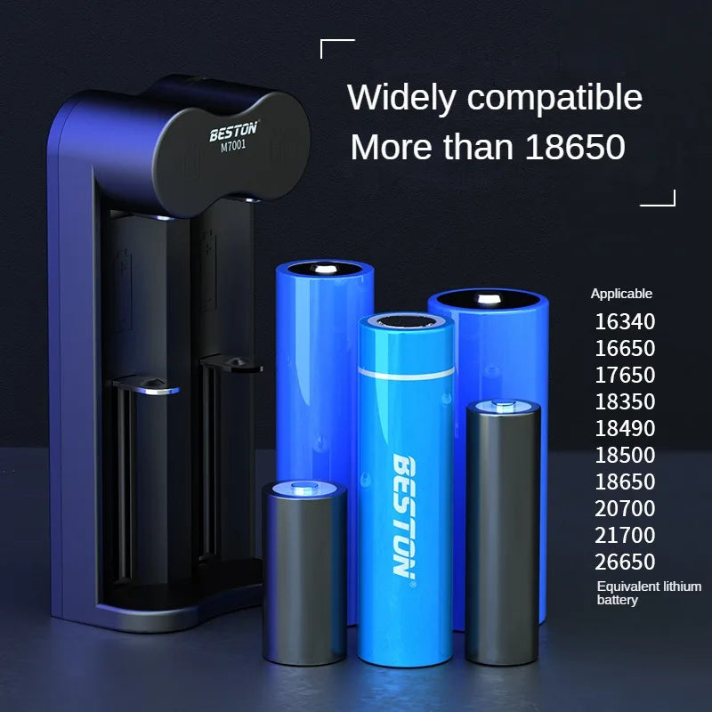 Universal 18650 2-Slot Li-ion Battery Charger | Smart Fast Charge Li-ion Battery Charger Babs