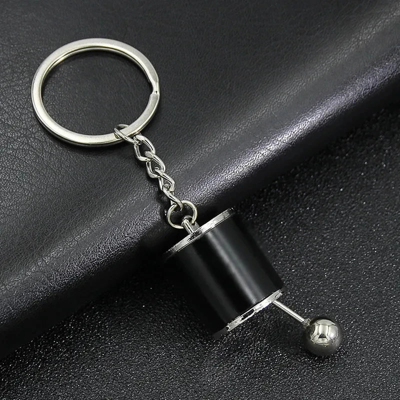 Mini Turbo Turbocharger Spinning Keychain – Car Key Ring Gift Turbo Keychain Babs Black A