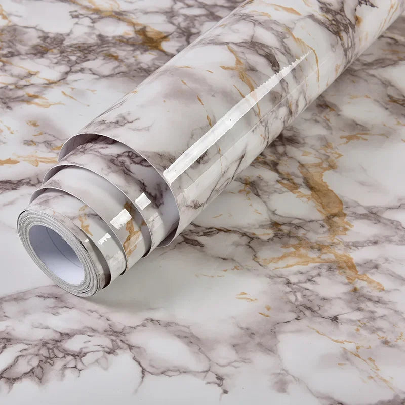 Marble PVC Self-Adhesive Vinyl Wallpaper – Waterproof Sticker Vinyl Wall Sticker Babs G10702 3mx40cm