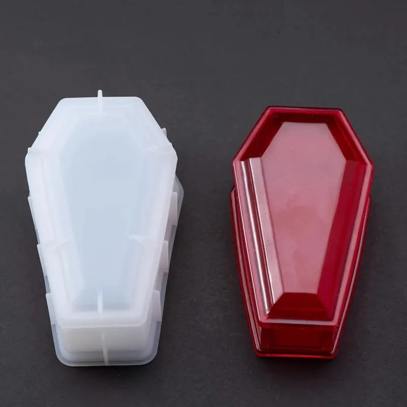 DIY Coffin Silicone Mold with Lid – Halloween Resin Craft Resin Craft Mold Babs