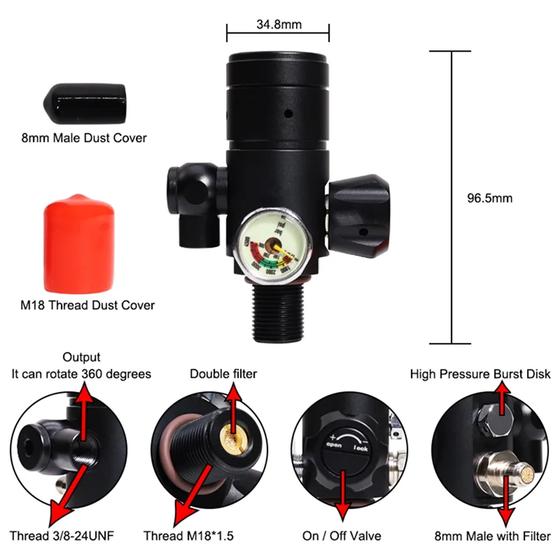 Scuba Diving Cylinder Valve – High-Pressure Air Filling Station Scuba Cylinder Valve Babs