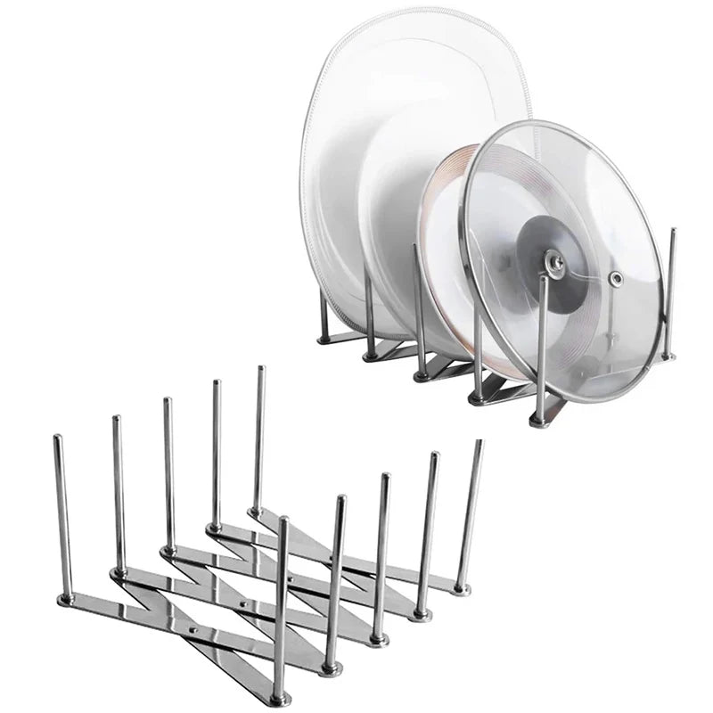 Retractable Pot Lid Holder & Kitchen Organizer Rack (1-2 Pack) Kitchen Lid Organizer Babs