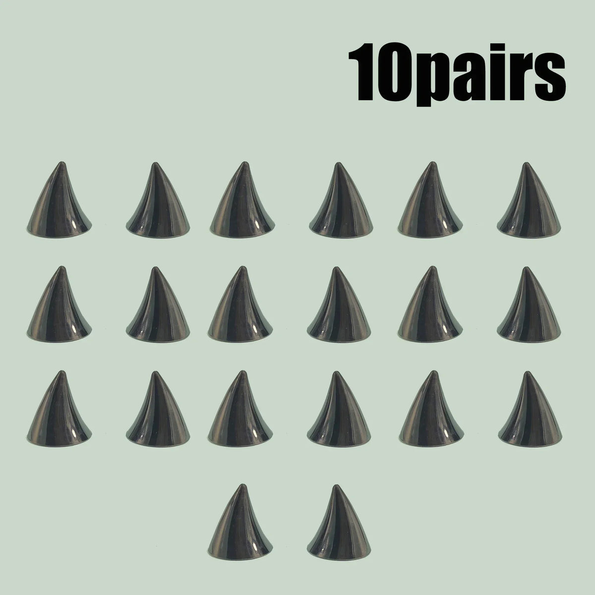 Devil Horn Helmet Decoration Suction Cup – Unisex 1-20 Pairs Helmet Decoration Babs Black-10pairs