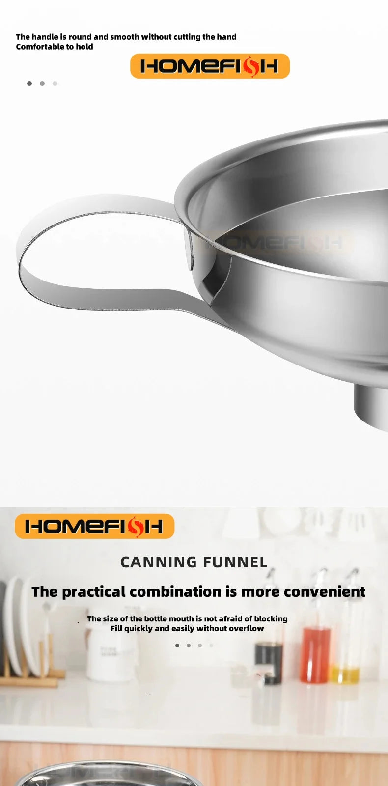 Stainless Steel Wide Mouth Canning Funnel for Mason Jars Kitchen Canning Funnel Babs