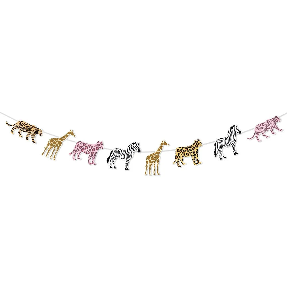Pink Leopard Print 18th Birthday Party Decor – Balloons & Banner Party Decoration Set Babs Fluorescence Yellow as show