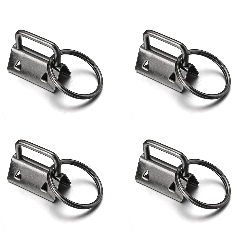 10pcs Metal Belt Clip Key Fob Foldover Connector DIY Hardware DIY Craft Hardware Babs gun black