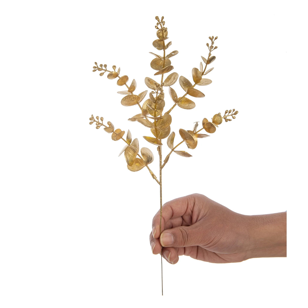 Artificial Eucalyptus Leaves Gold Decor – Wedding & Home Styling Artificial Floral Stems Babs
