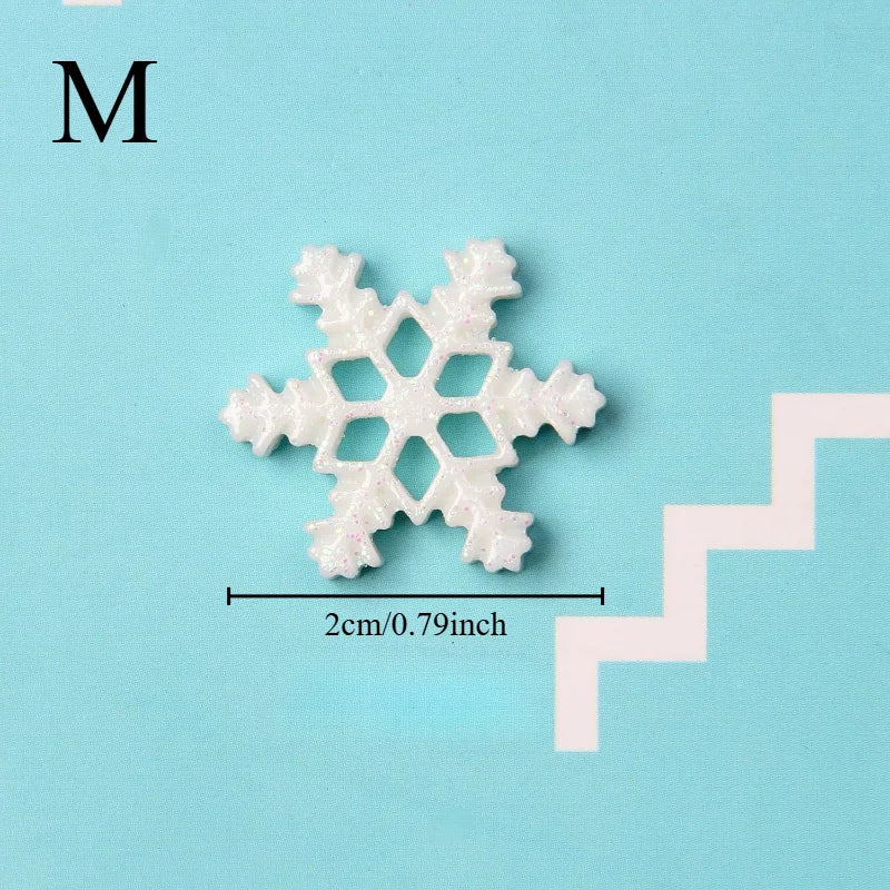 40PCS White Resin Snowflake Ornaments – Christmas DIY Crafts Craft Snowflake Ornaments Babs M 40PCS