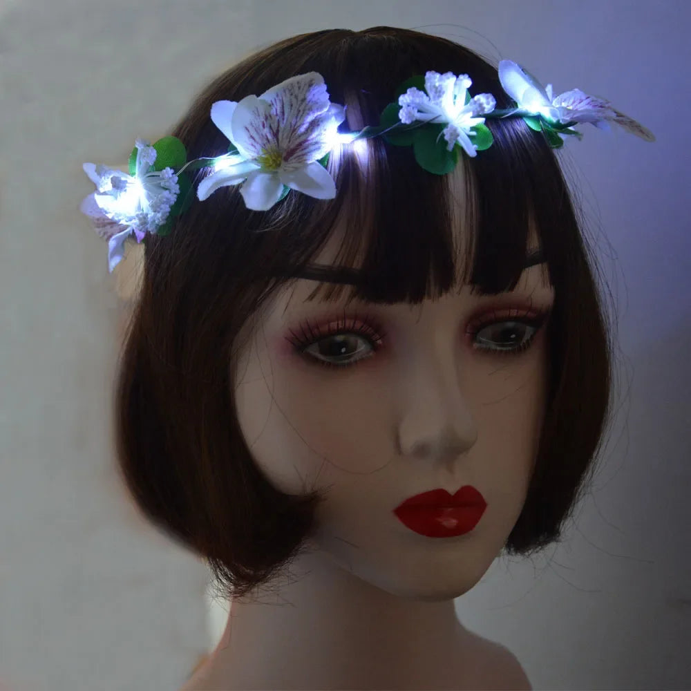 LED Glow Party Set – Bracelets, Finger Lights, Hair Strings & Wreath LED Party Glow Set Babs