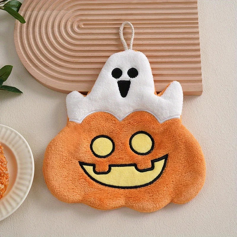 Halloween Pumpkin Hanging Hand Towel – Coral Velvet Kitchen & Bath Decorative Hand Towel Babs style5