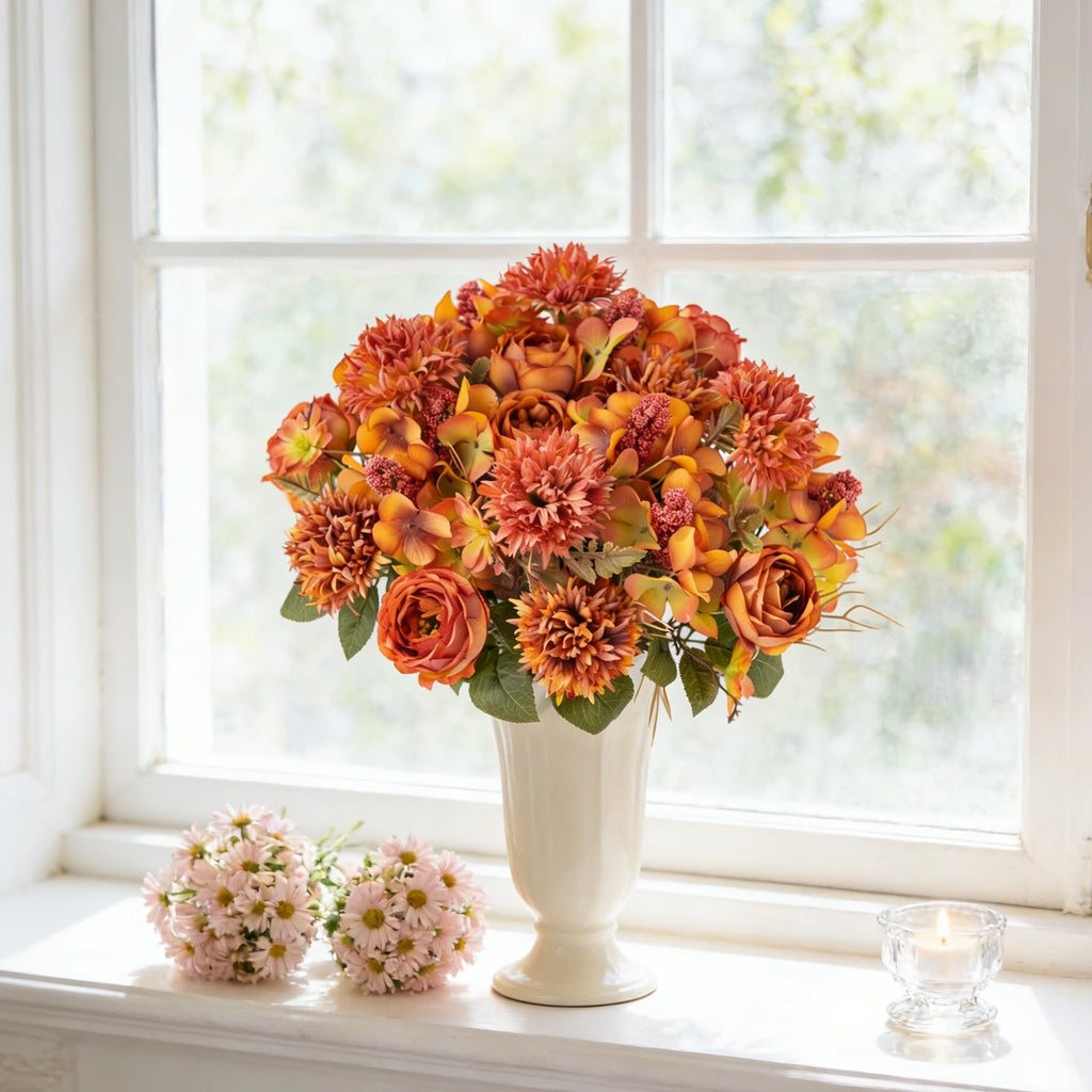 Artificial Silk Rose & Peony Bouquet – Wedding & Home Decor Artificial Flower Bouquet Babs