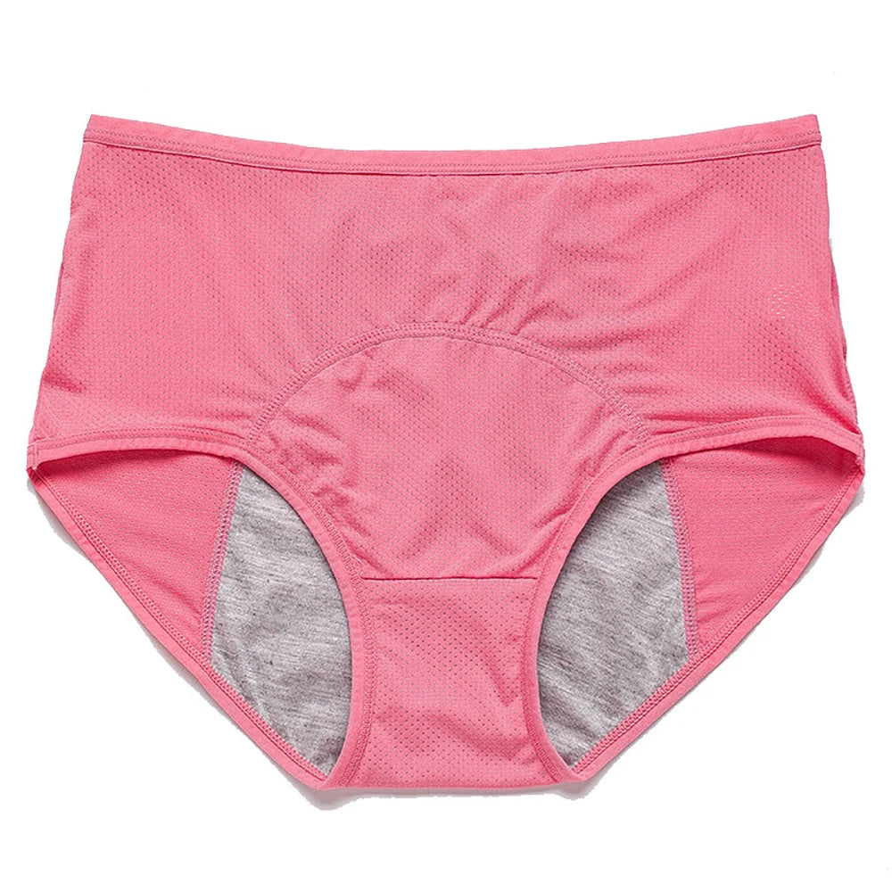 Women's Period Leakproof Briefs – Mid-Rise, Plus Size M–8XL Leakproof Period Briefs Babs Pink L 1pc