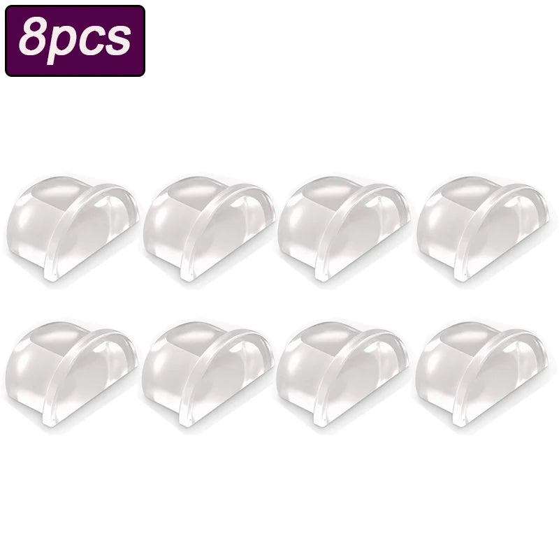 Transparent Silicone Door Stopper Wall Protector Bumper Pad Door Stopper Bumper Babs A-8pcs