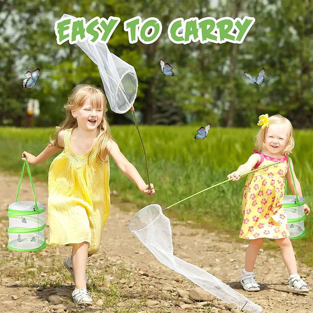 Foldable Butterfly Habitat Cage – Clear Mesh Caterpillar Enclosure Insect Habitat Cage Babs
