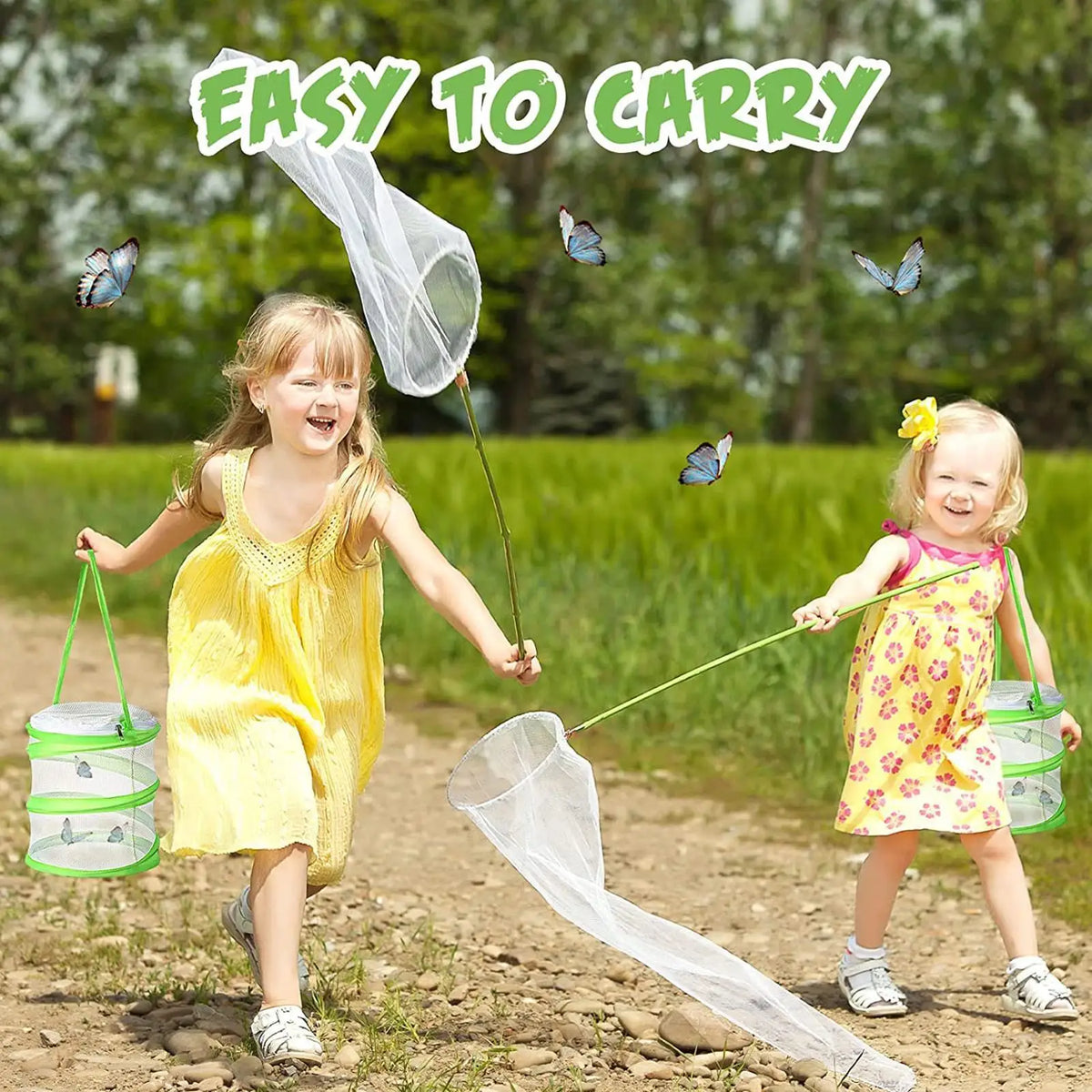 Foldable Butterfly Habitat Cage – Clear Mesh Caterpillar Enclosure Insect Habitat Cage Babs