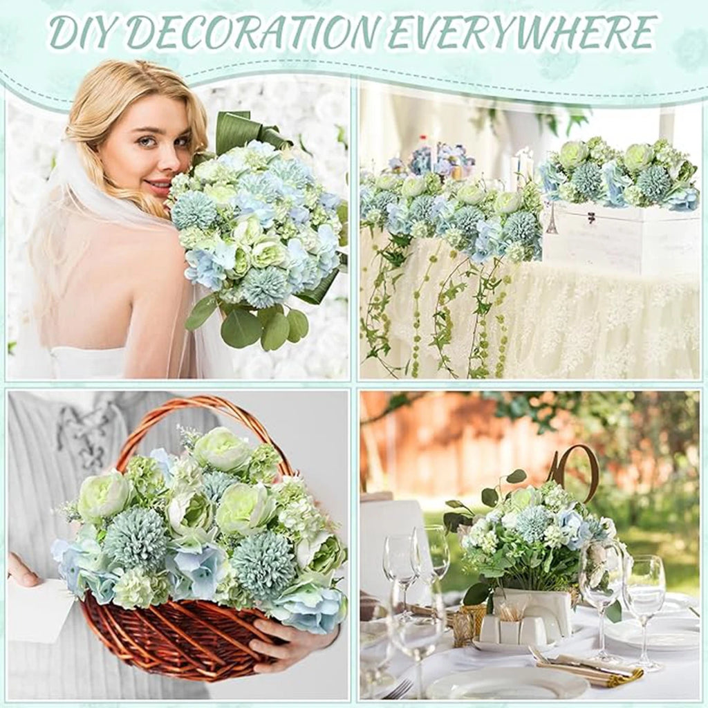 Artificial Silk Peony Hydrangea Bouquet – Wedding & Home Decor Artificial Flower Bouquet Babs