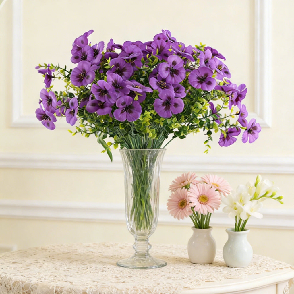 Artificial Silk Pansy Bouquet – Wedding & Home Floral Décor Artificial Flower Bouquet Babs