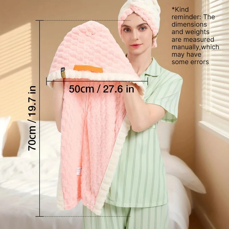 Quick-Dry Microfiber Hair Towel Cap – Oversized & Absorbent Hair Towel Cap Babs