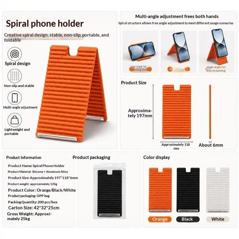 HUXUAN Foldable Metal Phone Stand | Portable Multi-Angle Holder Phone Stand Holder Babs
