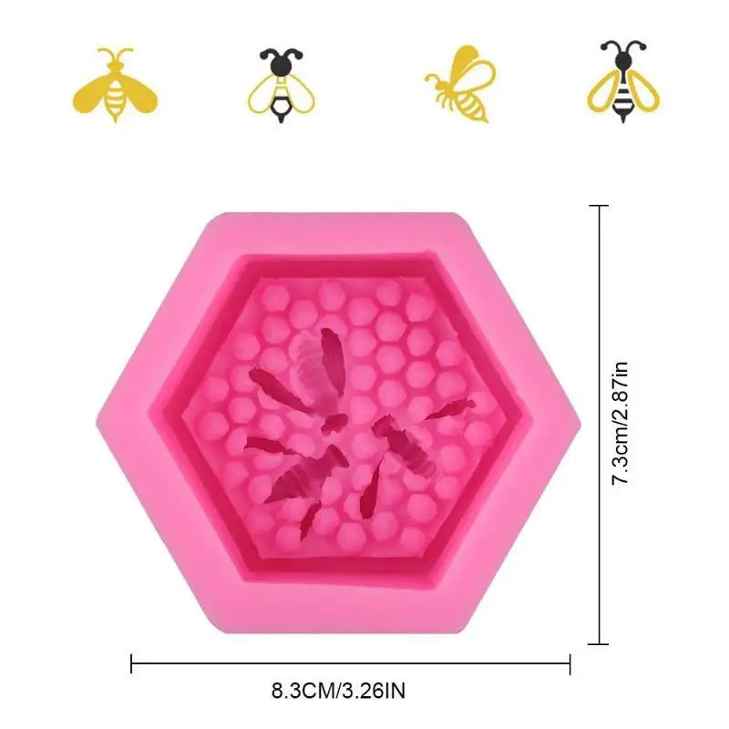 3D Bee Honeycomb Silicone Mold – Fondant, Soap & Chocolate Silicone Baking Mold Babs
