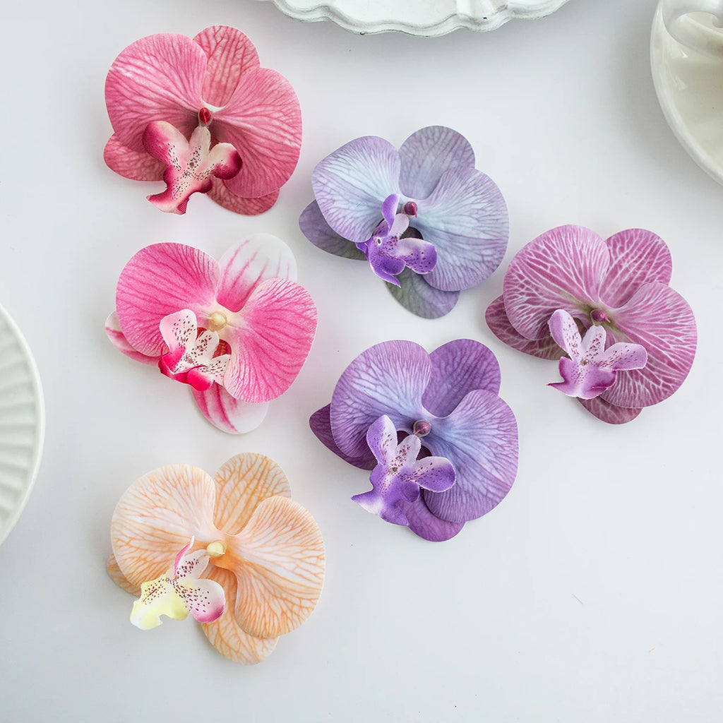 Silk Butterfly Orchid Artificial Flowers – Wedding & DIY Décor Artificial Flower Heads Babs