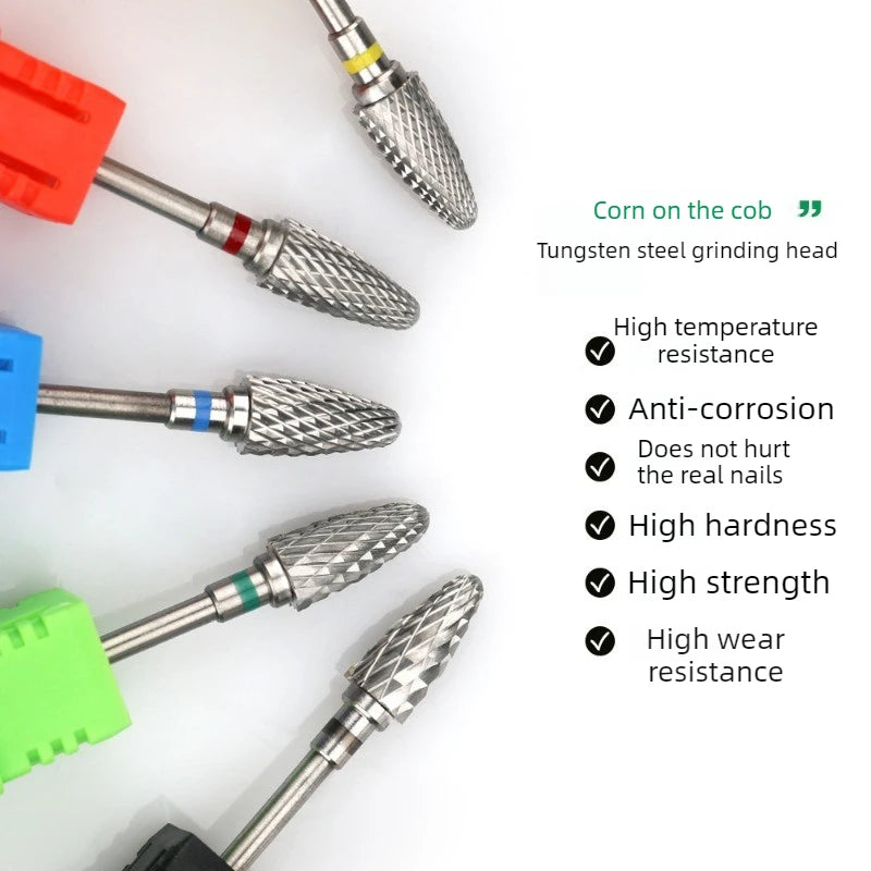 Tungsten Carbide Corn Cone Nail Drill Bit | Diamond Burr Nail Drill Bit Babs
