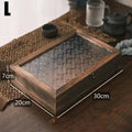 Nordic Retro Solid Wood Begonia Flower Glass Hinged Storage Box Decorative Storage Box Babs L S