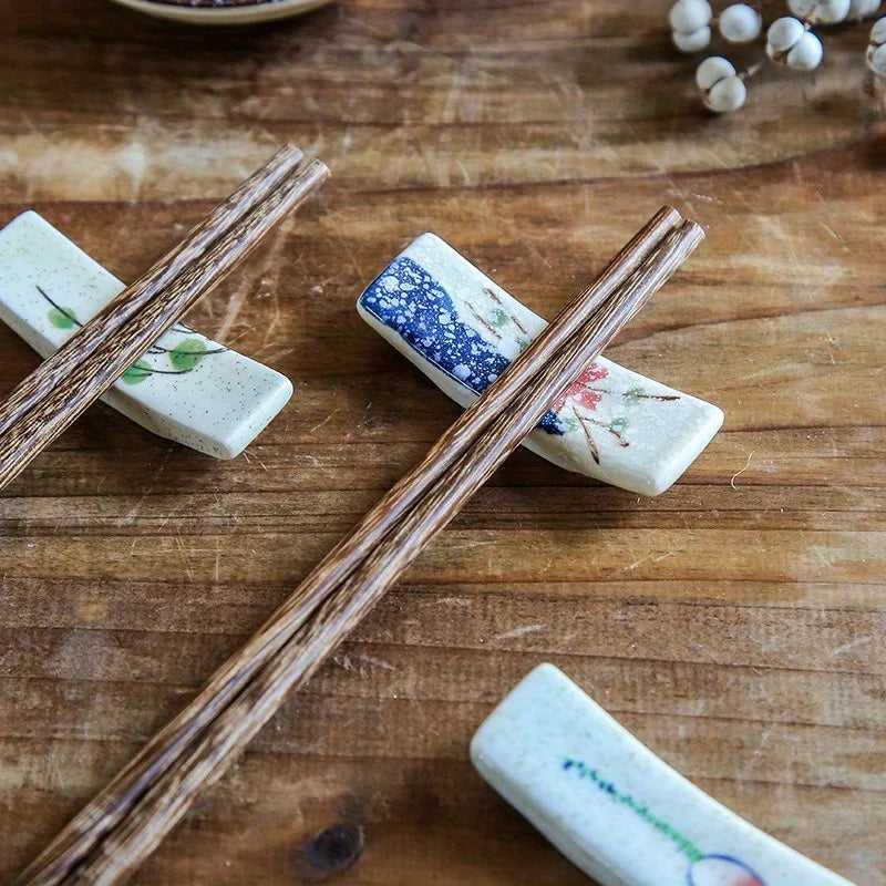 4-Pack Porcelain Chopstick Holder & Spoon Rest | Ceramic Set Chopstick Holder Set Babs