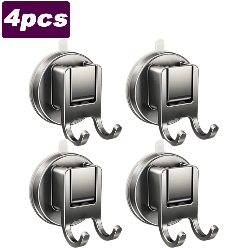 Suction Cup Hooks Waterproof Wall Hanger – Kitchen & Bathroom Wall Hook Organizer Babs 4pcs