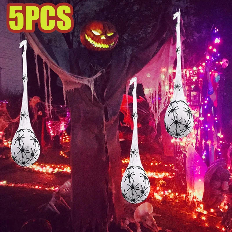 Hanging Spider Egg Sack with LED Lights – Halloween Decoration Halloween Prop Decoration Babs