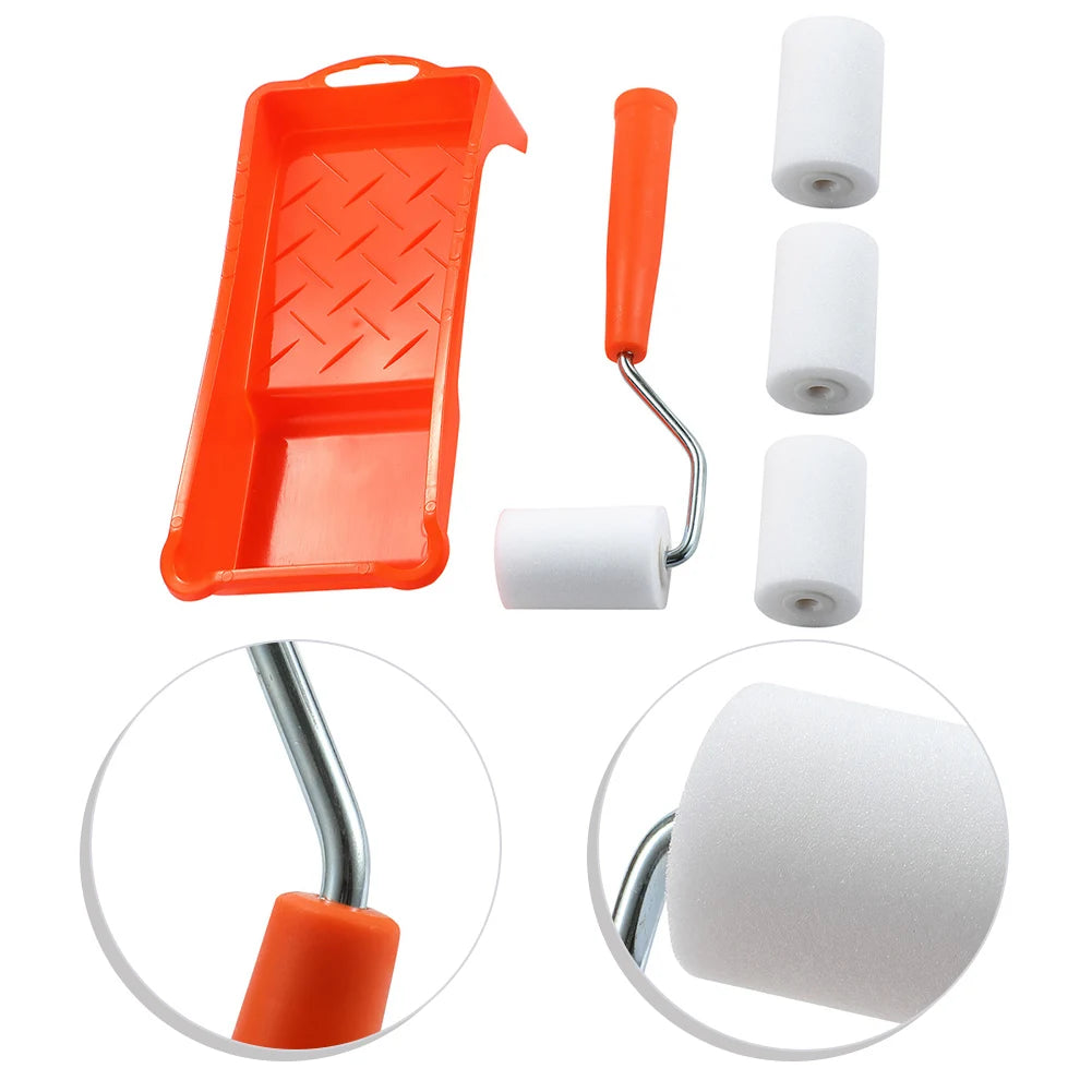 2 Inch Small Paint Roller Kit – Foam Roller, Tray & Liner Set Paint Roller Kit Babs