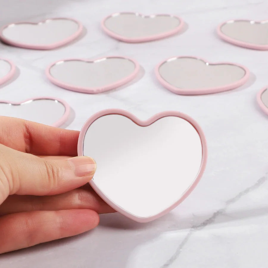 Heart-Shaped Portable Mirror Set – Wedding & Party Favors 10/20pc Portable Party Mirror Babs