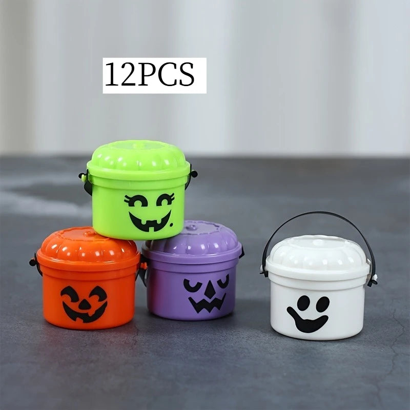 12-Pc Halloween Pumpkin Storage Containers Trick or Treat Set Halloween Decor Set Babs 12 pieces of pumpkin 5cm 3.5cm