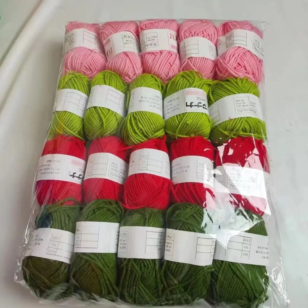 20Pcs Soft Milk Cotton Yarn Set – 4-Strand DIY Craft Yarn Craft Yarn Set Babs Set 28