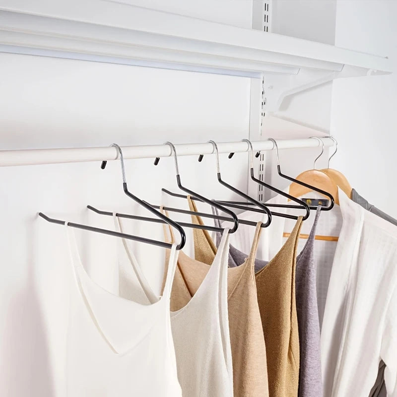 Metal Pants Hangers Non-Slip Open-Ended Black Closet 5/10Pc Pants Hangers Babs