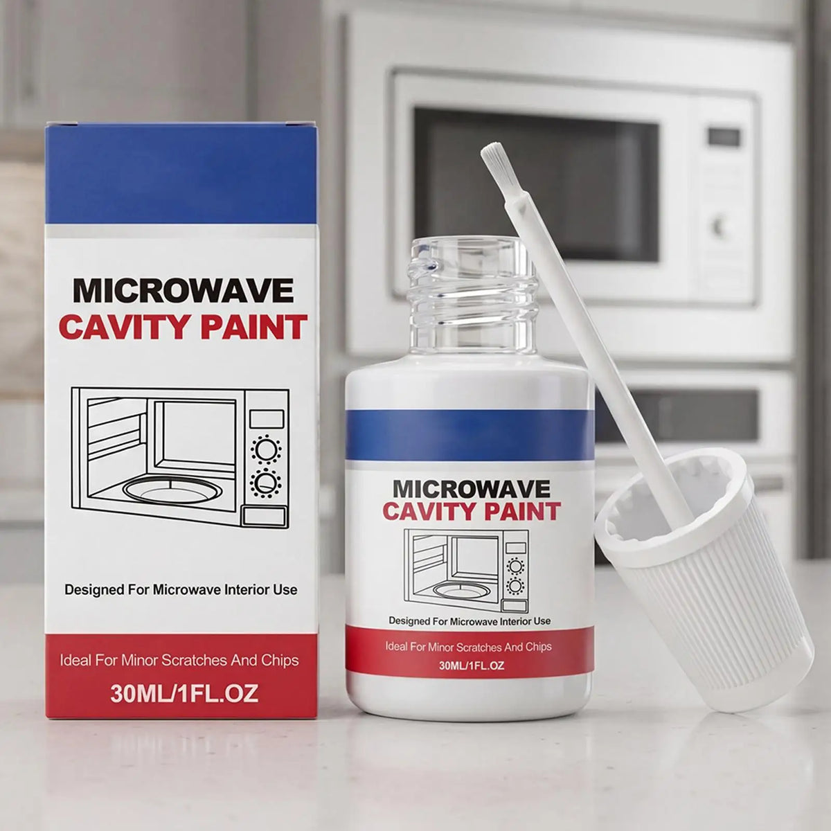 30ml Microwave Cavity Touch-Up Paint | High Gloss Repair Coating Appliance Repair Paint Babs