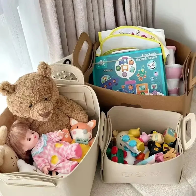 Foldable Felt Storage Basket – Car, Toy & Home Organizer Foldable Storage Basket Babs