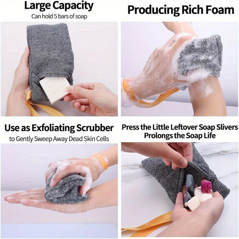 2-Pack Soap Exfoliating Bags – Gentle & Rough Mesh Holders Soap Exfoliating Bag Babs