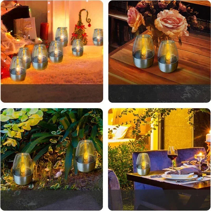 LED Solar Flameless Candle Lights – Waterproof Outdoor Garden Solar Candle Lights Babs