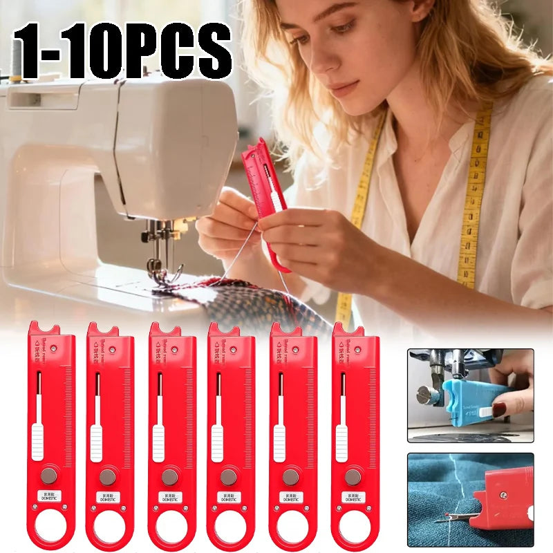 Automatic Needle Threader with Magnifier & Ruler | Sewing Tool Needle Threader Tool Babs