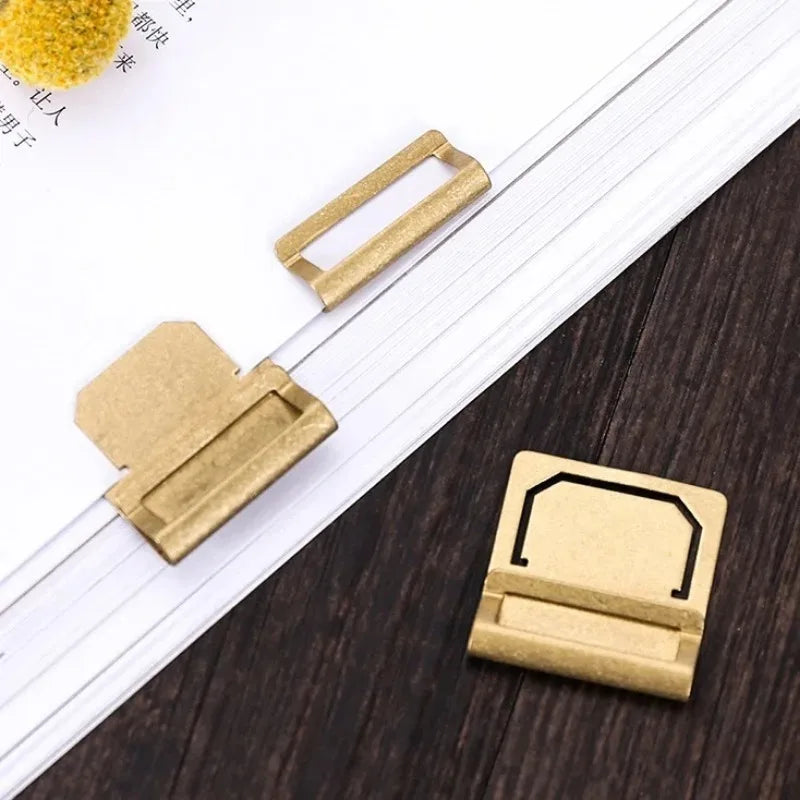 6pcs Retro Brass Bookmark Clips for Midori Traveler's Notebook Metal Bookmark Clips Babs