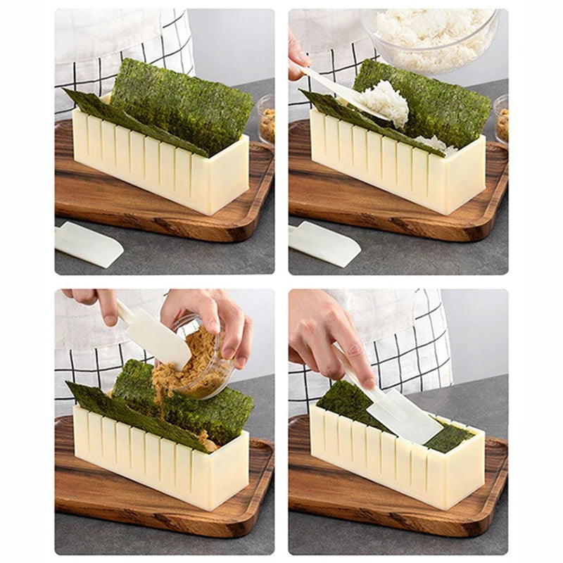 Sushi Maker Mold Set – Round, Square & Heart Onigiri Molds Sushi Mold Set Babs