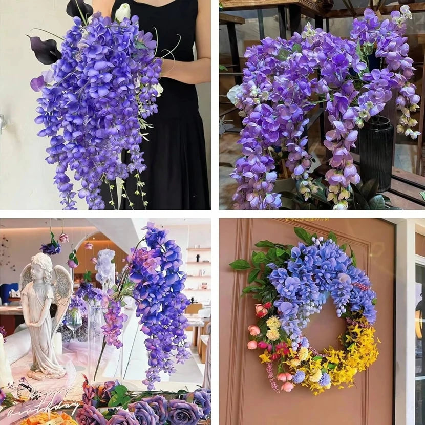 Purple Silk Orchid Flower Garland 113cm – Wedding & Home Décor Artificial Flower Garland Babs