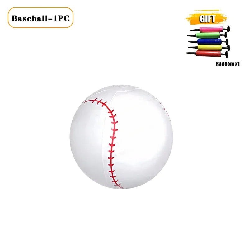 Inflatable Sports Balls Set – Beach, Pool & Party Toys for Kids Inflatable Sports Balls Babs Baseball-1PC As shown
