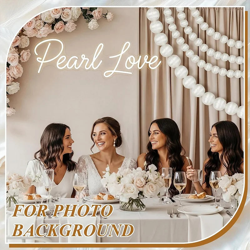 Giant Pearl String Hanging Garland – Wedding & Party Decor Party Hanging Garland Babs