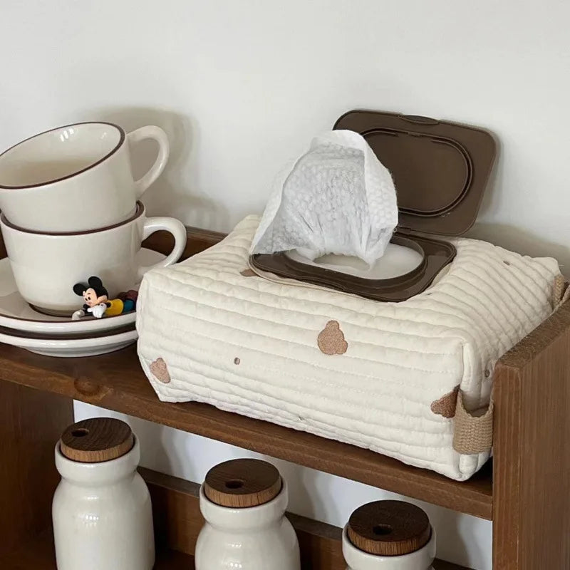 Baby Wet Wipes Case – Hanging Cloth Tissue Pouch Dispenser Baby Wipe Dispenser Babs