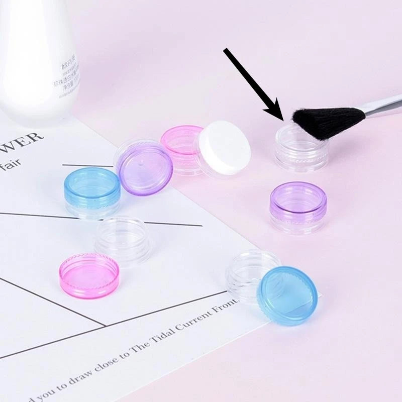 50pcs 3g Frosted Cosmetic Jars – Eye Shadow & Powder Bottles Cosmetic Packaging Jars Babs transparent-50pcs