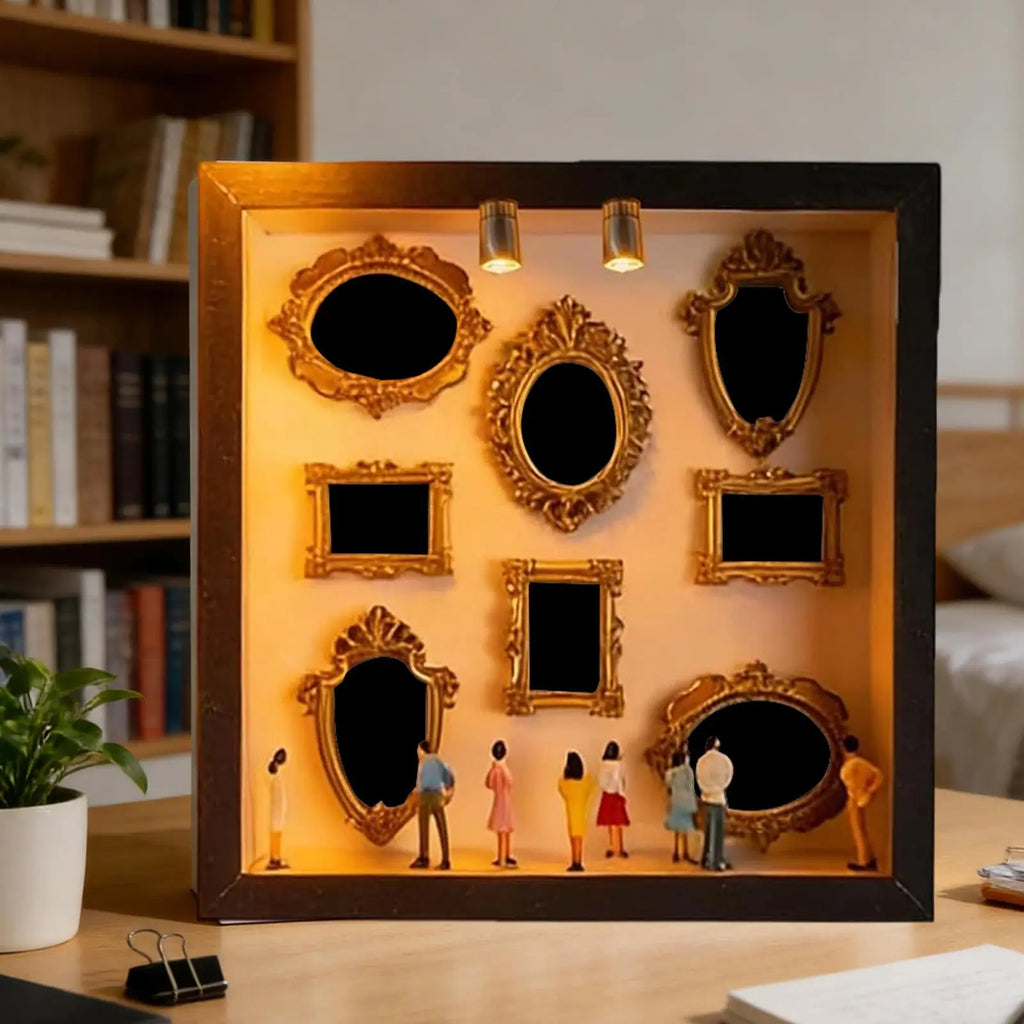Wooden Mini Museum Display Shelf – DIY Illuminated Shadow Box Shadow Box Shelf Babs